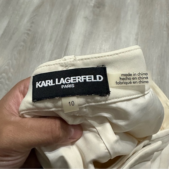 Karl Lagerfeld Pastel Yellow Dress Pants Sz 10 - Picture 6 of 7